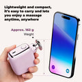 USB Rechargeable Pocket-Size Percussion Massage Gun, Includes 3 Silicone Replacement Heads